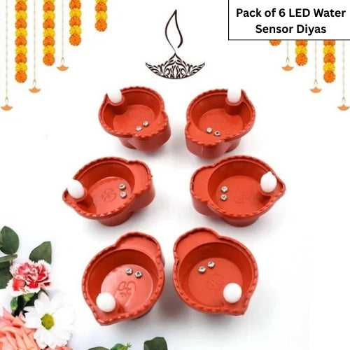 🌟 LED Water Sensor Diyas – Traditional Vibes with Modern Magic! 🌟(Pack of 6/12/18/24)