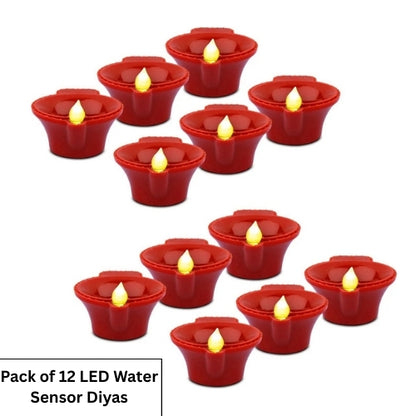 🌟 LED Water Sensor Diyas – Traditional Vibes with Modern Magic! 🌟(Pack of 6/12/18/24)