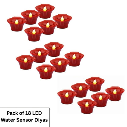 🌟 LED Water Sensor Diyas – Traditional Vibes with Modern Magic! 🌟(Pack of 6/12/18/24)
